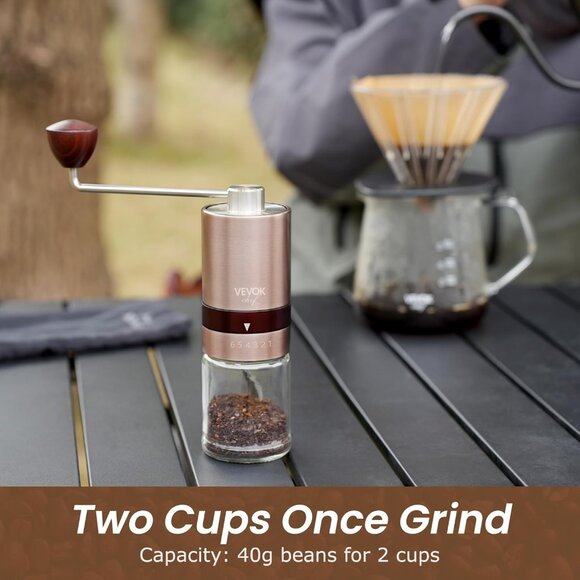 VEVOK Cheff Manual Coffee Grinder | Adjustable Coarseness |Stainless Steel NIB - Picture 4 of 5